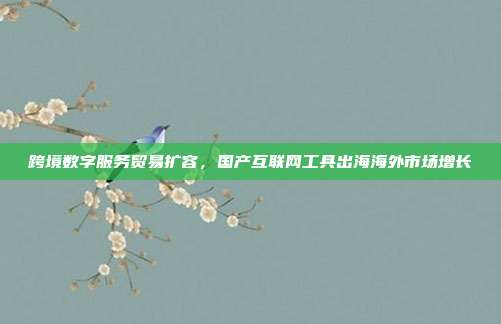 跨境数字服务贸易扩容，国产互联网工具出海海外市场增长