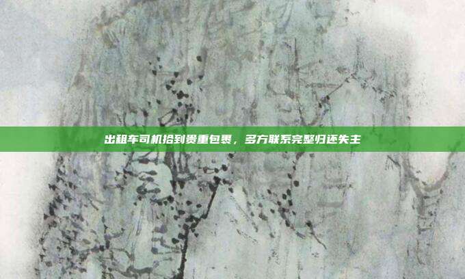 出租车司机拾到贵重包裹，多方联系完整归还失主