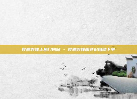 哔哩哔哩上热门网站 - 哔哩哔哩刷评论自助下单