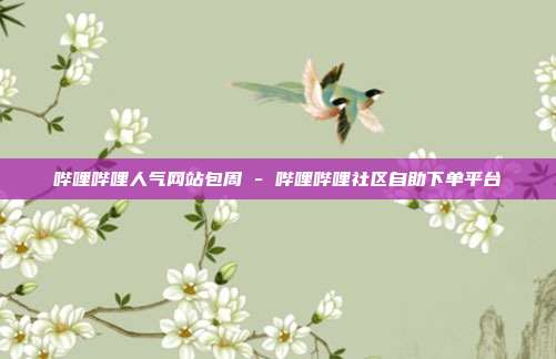哔哩哔哩人气网站包周 - 哔哩哔哩社区自助下单平台