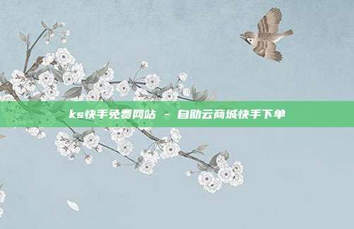 ks快手免费网站 - 自助云商城快手下单