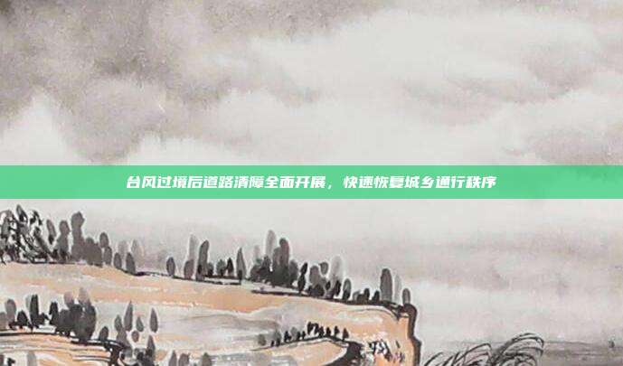 台风过境后道路清障全面开展,快速恢复城乡通行秩序