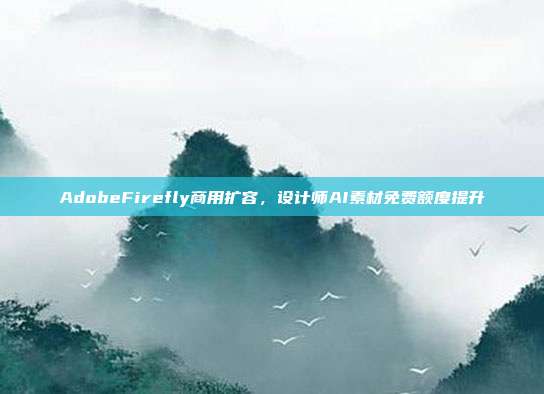 AdobeFirefly商用扩容,设计师AI素材免费额度提升
