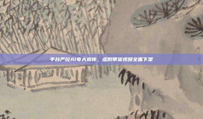 平台严控AI夸大宣传,虚假带货视频全面下架