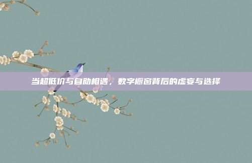当超低价与自助相遇，数字橱窗背后的虚妄与选择