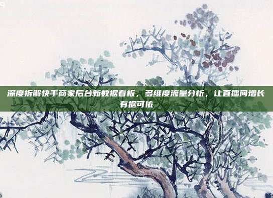 深度拆解快手商家后台新数据看板，多维度流量分析，让直播间增长有据可依