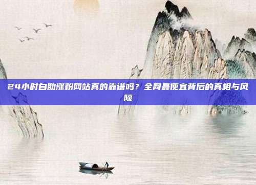 24小时自助涨粉网站真的靠谱吗？全网最便宜背后的真相与风险