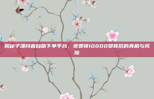 揭秘子潇抖音自助下单平台,免费领10000赞背后的真相与风险