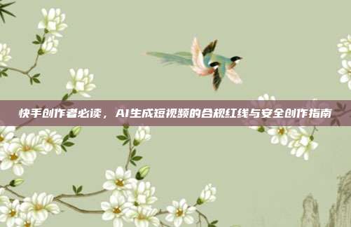 快手创作者必读,AI生成短视频的合规红线与安全创作指南