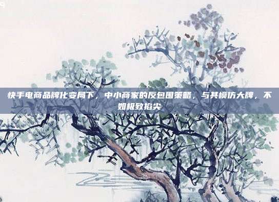 快手电商品牌化变局下，中小商家的反包围策略，与其模仿大牌，不如极致掐尖