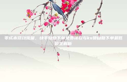 零成本撬动流量,快手自助下单免费领取与ks赞自助下单最低价全解析
