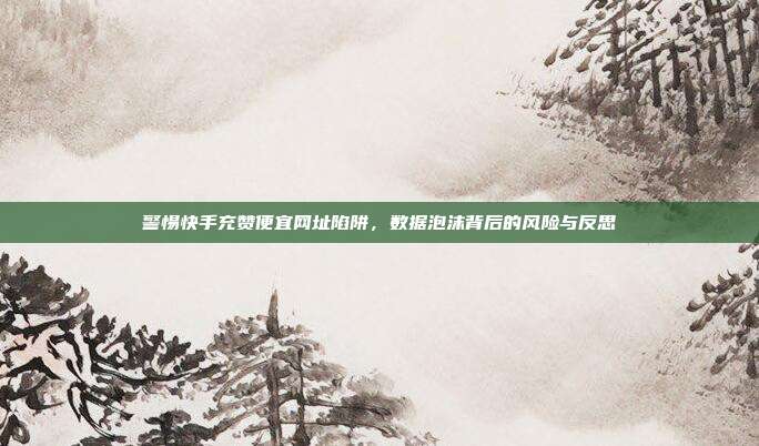 警惕快手充赞便宜网址陷阱,数据泡沫背后的风险与反思