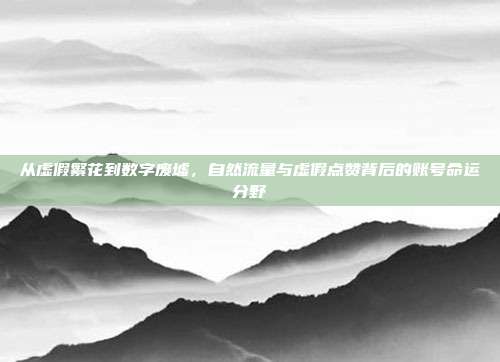 从虚假繁花到数字废墟,自然流量与虚假点赞背后的账号命运分野