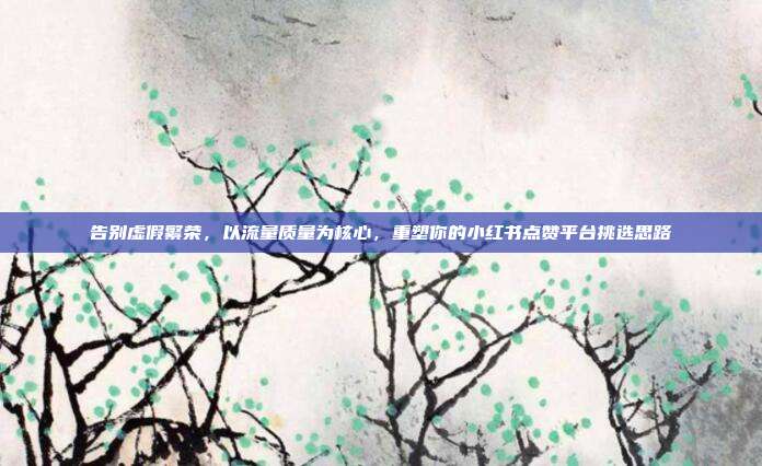 告别虚假繁荣,以流量质量为核心,重塑你的小红书点赞平台挑选思路