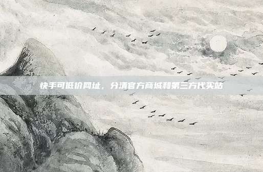 快手可低价网址，分清官方商城和第三方代买站