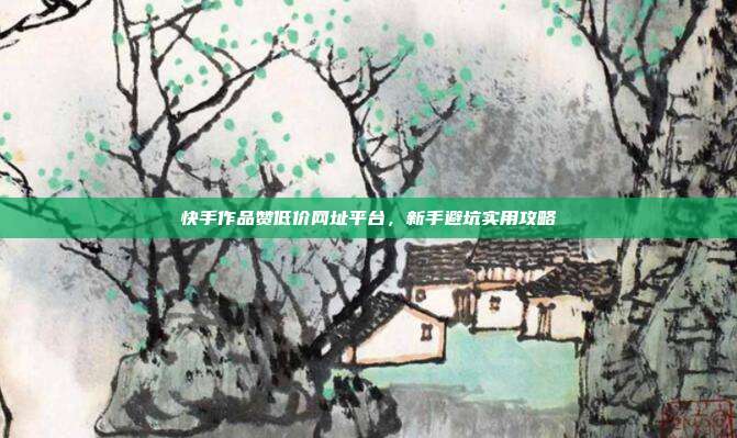 快手作品赞低价网址平台,新手避坑实用攻略