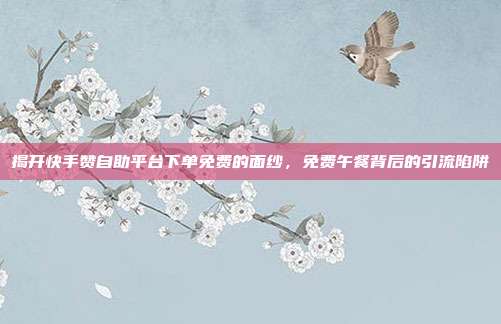 揭开快手赞自助平台下单免费的面纱,免费午餐背后的引流陷阱