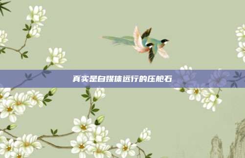 真实是自媒体远行的压舱石