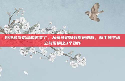 短视频冷启动规则变了,从赛马机制到保送机制,新手博主请立刻切换这3个动作