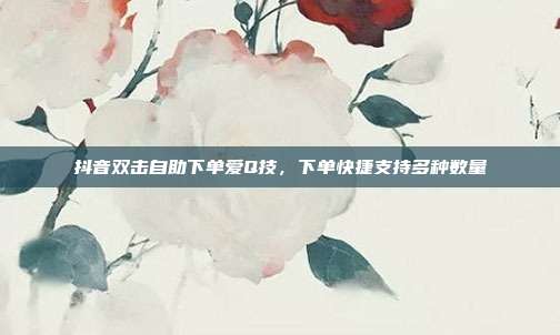 抖音双击自助下单爱Q技,下单快捷支持多种数量