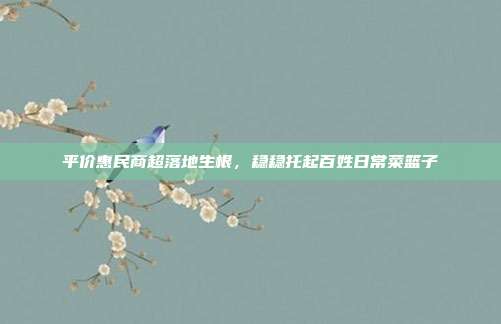 平价惠民商超落地生根,稳稳托起百姓日常菜篮子