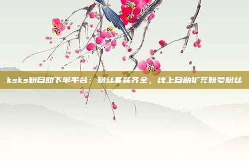 ksks粉自助下单平台:粉丝套餐齐全,线上自助扩充账号粉丝