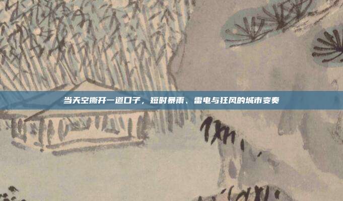 当天空撕开一道口子，短时暴雨、雷电与狂风的城市变奏