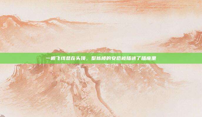一根飞线悬在头顶,整栋楼的安危被插进了插座里