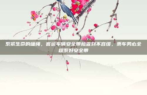 系紧生命的缰绳，客运车辆安全带检查刻不容缓，乘车务必全程系好安全带