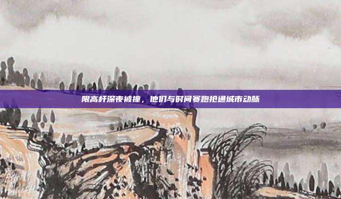 限高杆深夜被撞,他们与时间赛跑抢通城市动脉