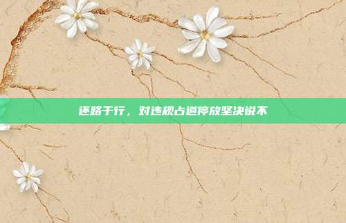 还路于行,对违规占道停放坚决说不