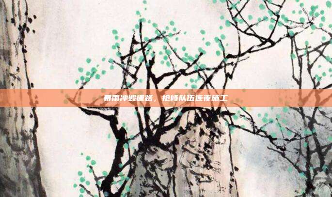 暴雨冲毁道路,抢修队伍连夜施工