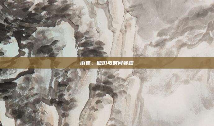 雨夜,他们与时间赛跑