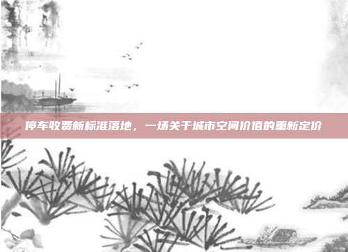 停车收费新标准落地,一场关于城市空间价值的重新定价