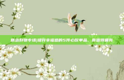 精选好物专场|提升幸福感的5件心仪单品，你值得拥有