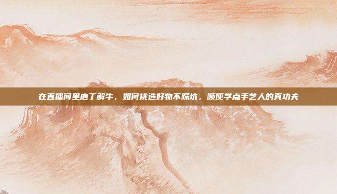 在直播间里庖丁解牛,如何挑选好物不踩坑,顺便学点手艺人的真功夫