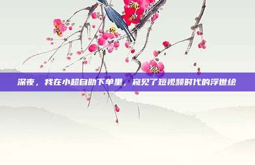 深夜,我在小超自助下单里,窥见了短视频时代的浮世绘