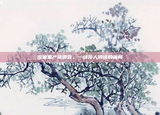 流量黑产链调查,一场没人同情的骗局