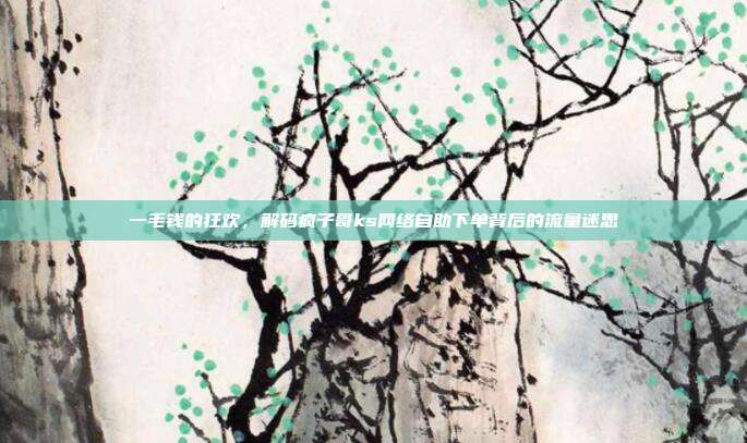 一毛钱的狂欢,解码疯子哥ks网络自助下单背后的流量迷思