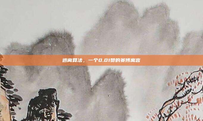 逃离算法,一个0.01赞的赛博寓言