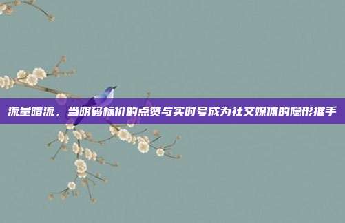 流量暗流,当明码标价的点赞与实时号成为社交媒体的隐形推手