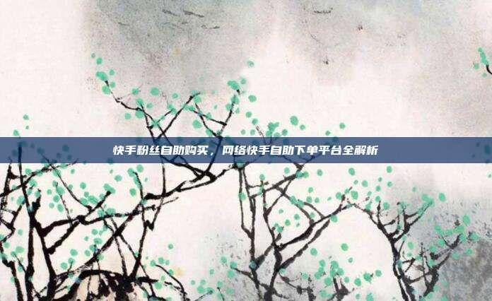 快手粉丝自助购买,网络快手自助下单平台全解析