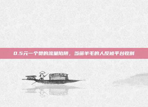 0.5元一个赞的流量陷阱，当薅羊毛的人反被平台收割