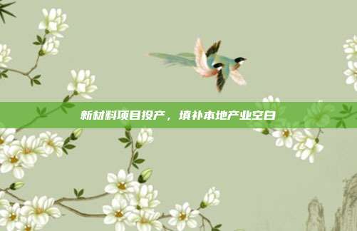 新材料项目投产，填补本地产业空白
