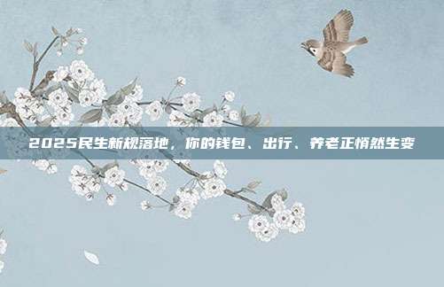 2025民生新规落地,你的钱包、出行、养老正悄然生变