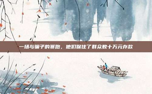 一场与骗子的赛跑,他们保住了群众数十万元存款