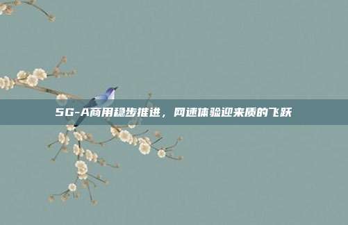 5G-A商用稳步推进,网速体验迎来质的飞跃